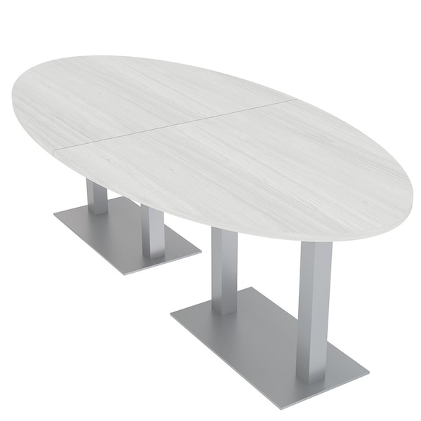 45 in W, 96 in L, 29 in H, Engineered Wood Top, White